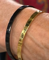 Stella Valle Goldtone & Black "His and Hers" Bracelet 2piece Set